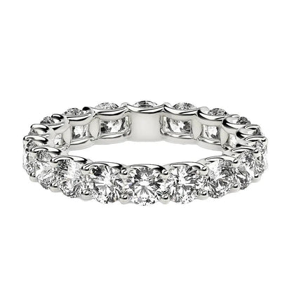 Round cut lab-grown diamond eternity ring in 14k white gold, 2 cttw FG/VS2 by Bids.com on Tampa Home & Garden Store