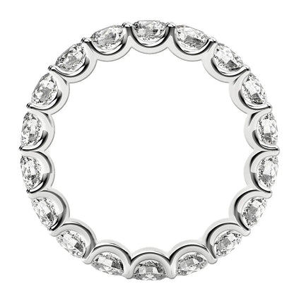 Round-cut lab-grown diamond eternity ring in 14k white gold, 2 cttw FG/VS2, Bids.com on Tampa Home & Garden Store