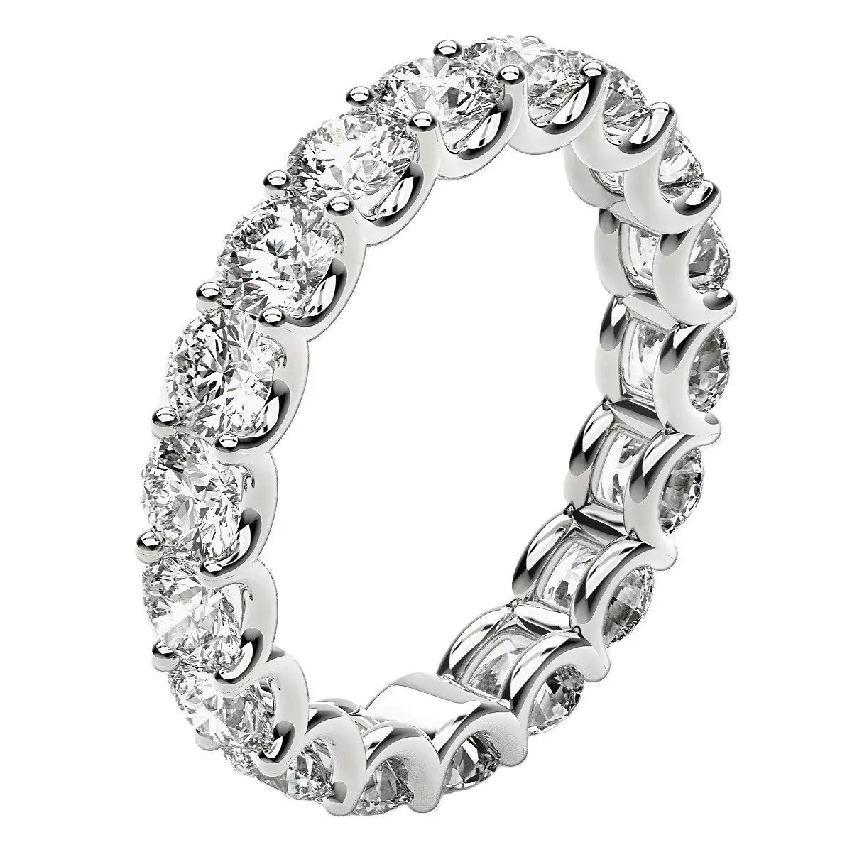 Round Cut Lab-Grown Diamond Eternity Ring in 14k White Gold by Bids.com, FG/VS2, 2 cttw on Tampa Home & Garden Store