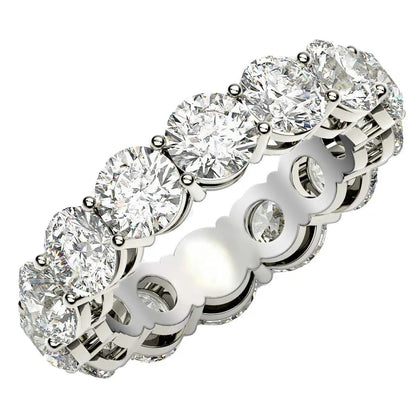 Round-cut lab-grown diamond eternity ring in 14k white gold, 6 cttw FG/VS2 by Bids.com on Tampa Home & Garden Store
