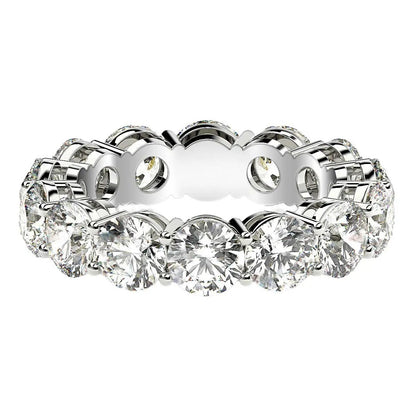 Round-cut lab-grown diamond eternity ring in 14k white gold, 6 cttw FG/VS2 on Tampa Home & Garden Store