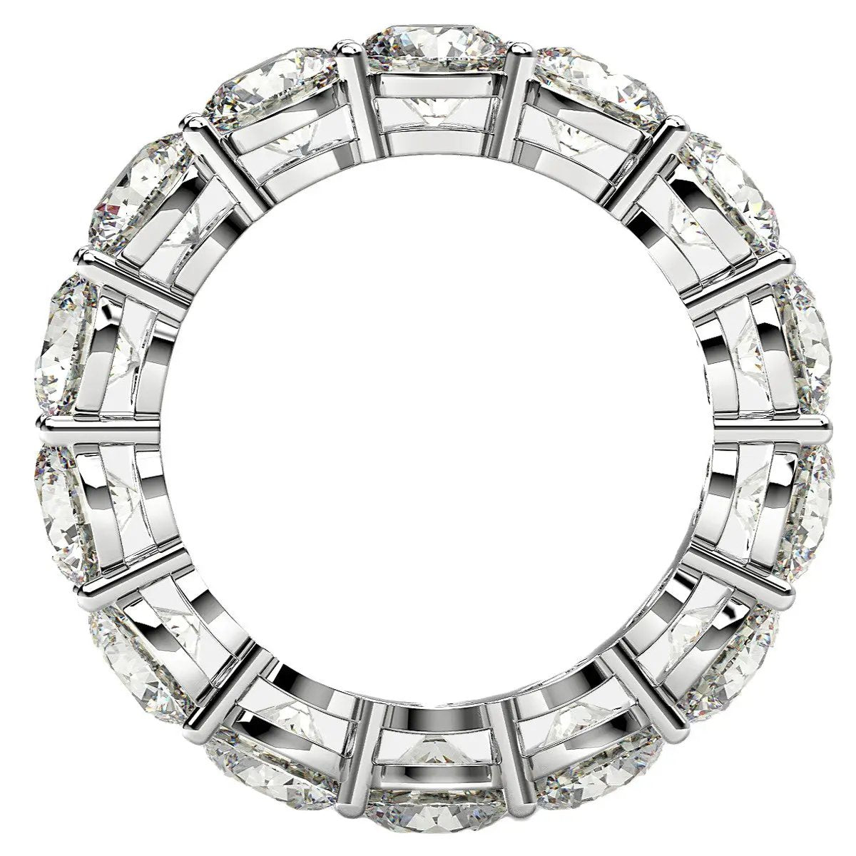 Round cut lab-grown diamond eternity ring in 14k white gold, 6 cttw FG/VS2 by Bids.com on Tampa Home & Garden Store