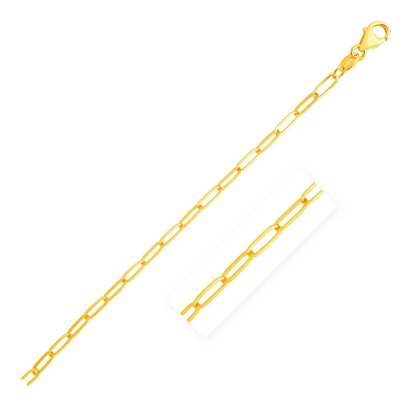 14K Yellow Gold Paperclip Chain Necklace 3.5mm by Bids.com on Tampa Home & Garden Store