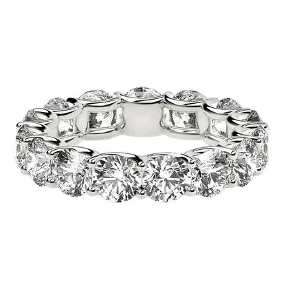 Round cut lab grown diamond eternity ring in 14k white gold with FG/VS2 diamonds 5 cttw on Tampa Home & Garden Store