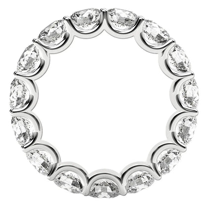 Round cut lab-grown diamond eternity ring in 14k white gold with 12 stones by Bids.com on Tampa Home & Garden Store