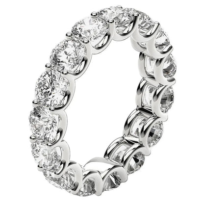 Round cut lab grown diamond eternity ring in 14k white gold, 5 cttw FG/VS2 by Bids.com on Tampa Home & Garden Store