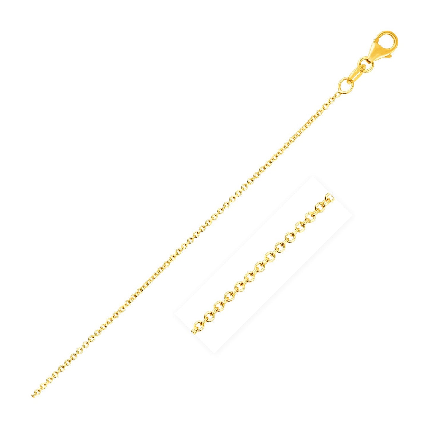 14k yellow gold round cable link chain necklace 1.1mm Bids.com on Tampa Home & Garden Store