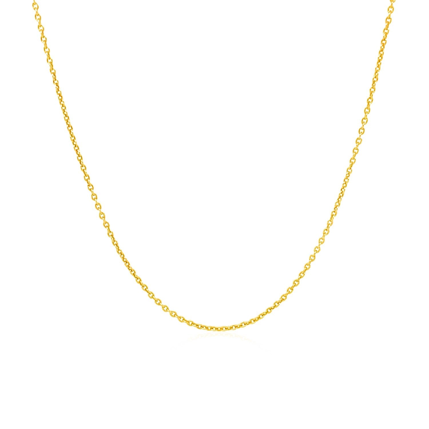 14k Yellow Gold Round Cable Link Chain Necklace 1.1mm Bids.com on Tampa Home & Garden Store
