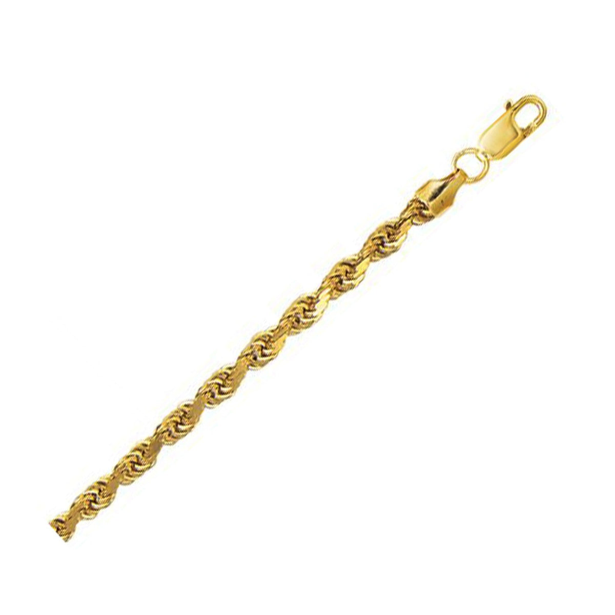 10K yellow gold hollow diamond-cut rope chain necklace 5.00 mm Bids.com on Tampa Home & Garden Store