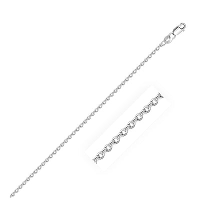 18k white gold diamond-cut cable link chain, 1.40 mm, by Bids.com necklace on Tampa Home & Garden Store