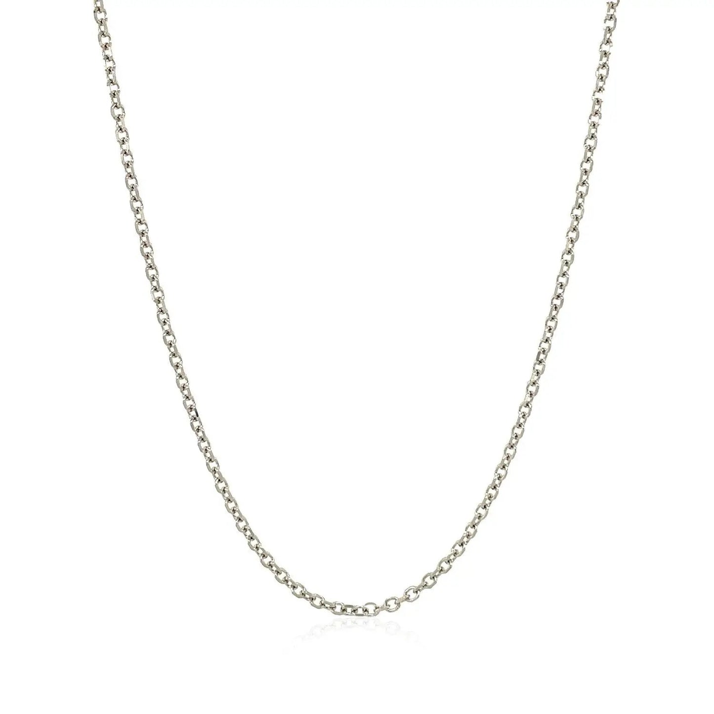 18k white gold diamond-cut cable link necklace 1.40 mm by Bids.com on Tampa Home & Garden Store