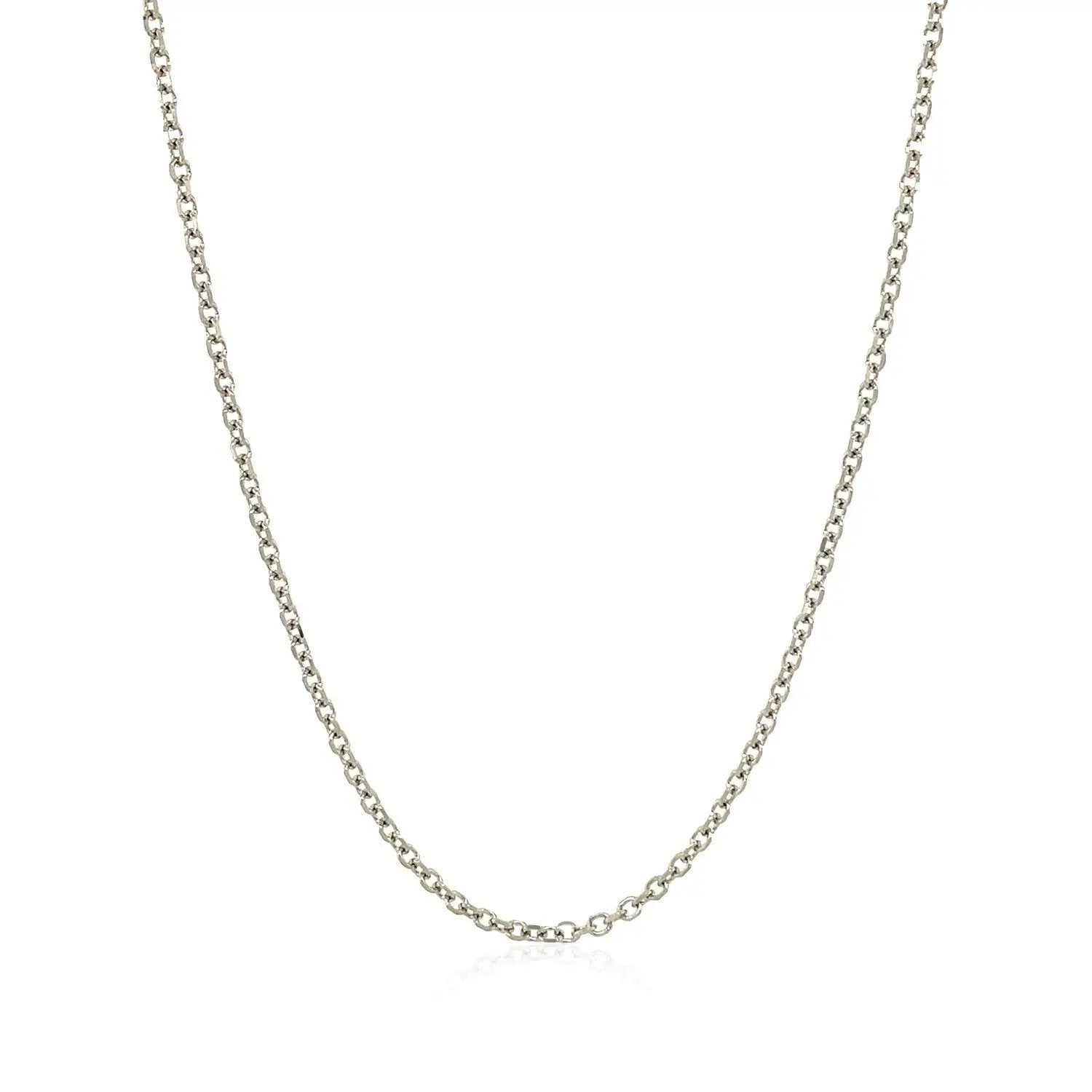 18k white gold diamond-cut cable link necklace 1.40 mm by Bids.com on Tampa Home & Garden Store