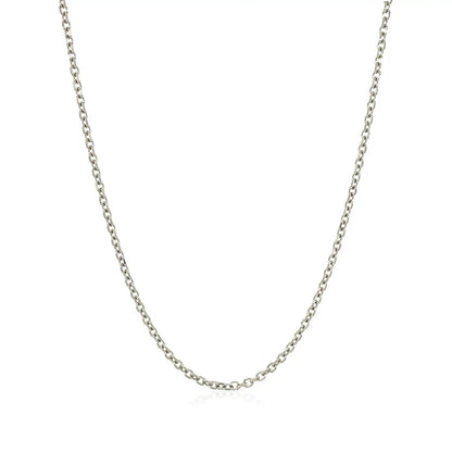 18k white gold diamond-cut cable link necklace 1.40 mm by Bids.com on Tampa Home & Garden Store
