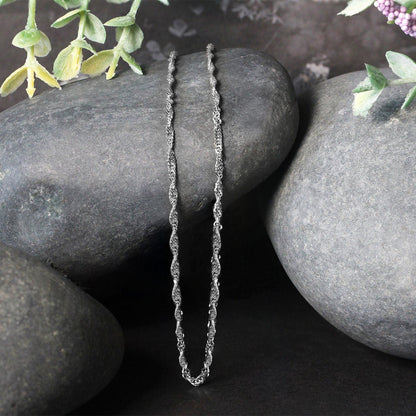 Two 14k white gold Singapore chain necklaces, 1.7mm, by Bids.com on Tampa Home & Garden Store