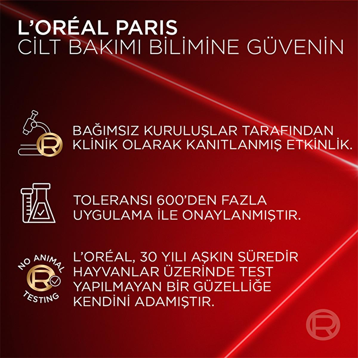 Face serum L'Oreal Paris Revitalift Triple Power by Beauty Care Bag on red promo banner with icons on Tampa Home & Garden Store