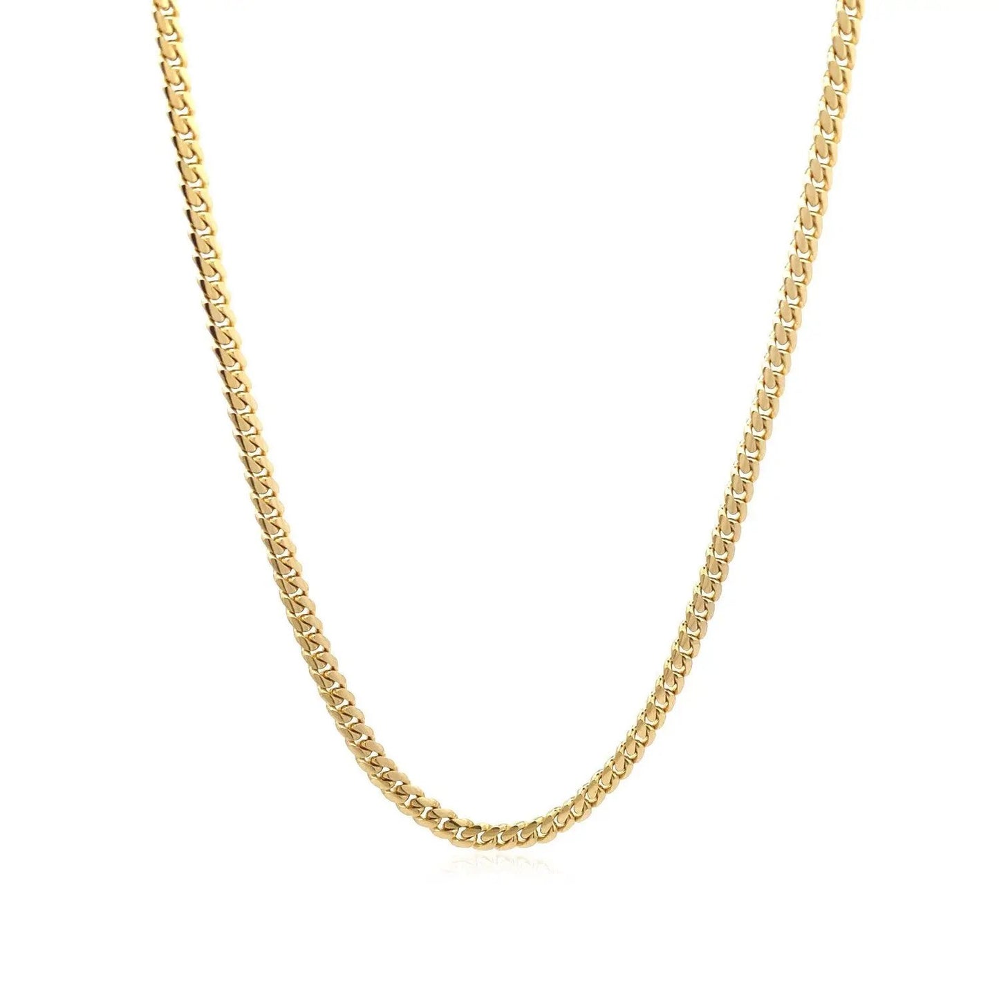 Necklaces: 10k yellow gold solid Miami Cuban chain necklace 3.20 mm by Bids.com on Tampa Home & Garden Store