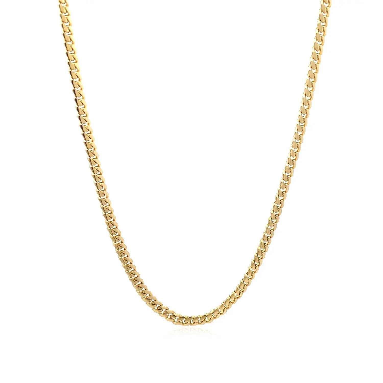 Necklaces: 10k yellow gold solid Miami Cuban chain necklace 3.20 mm by Bids.com on Tampa Home & Garden Store