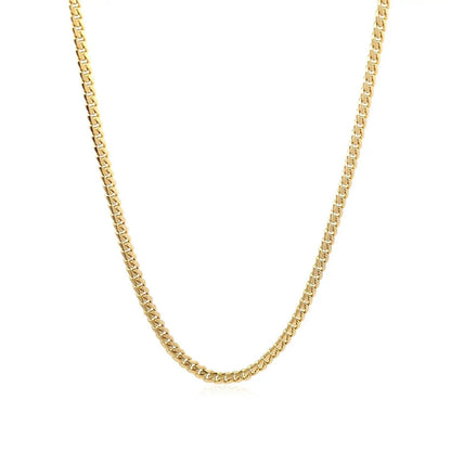Necklaces: 10k yellow gold solid Miami Cuban chain necklace 3.20 mm by Bids.com on Tampa Home & Garden Store