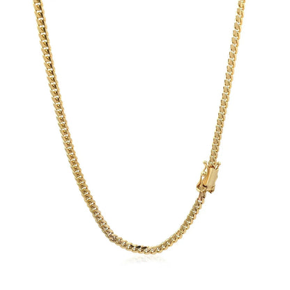 10k yellow gold Miami Cuban chain necklace 3.20 mm solid, by Bids.com on Tampa Home & Garden Store