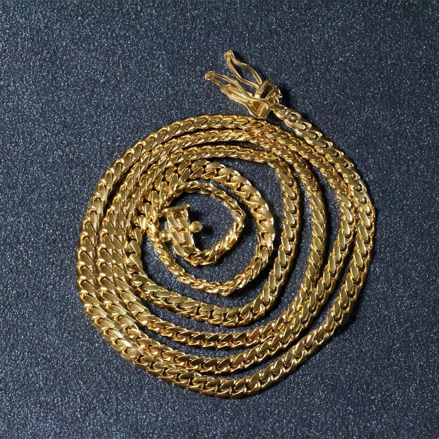 10k yellow gold Miami Cuban chain necklace 3.20 mm on Tampa Home & Garden Store