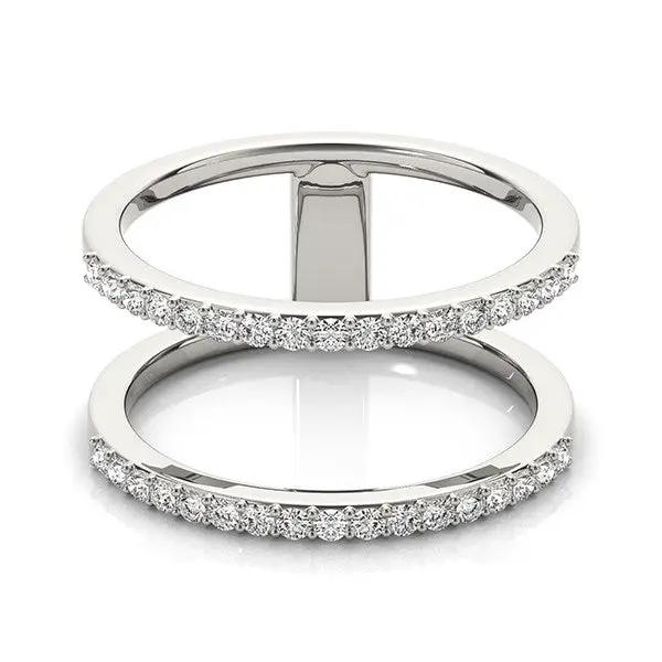 Rings: two 14k white gold dual-band diamond rings, 1/3 cttw, Bids.com on Tampa Home & Garden Store