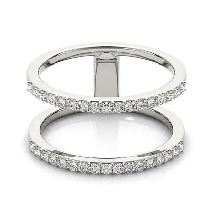 Rings: two 14k white gold dual-band diamond rings, 1/3 cttw, Bids.com on Tampa Home & Garden Store