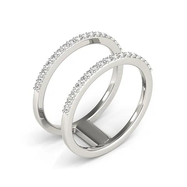14k white gold dual-band pave diamond ring set, 1/3 cttw, by Bids.com on Tampa Home & Garden Store