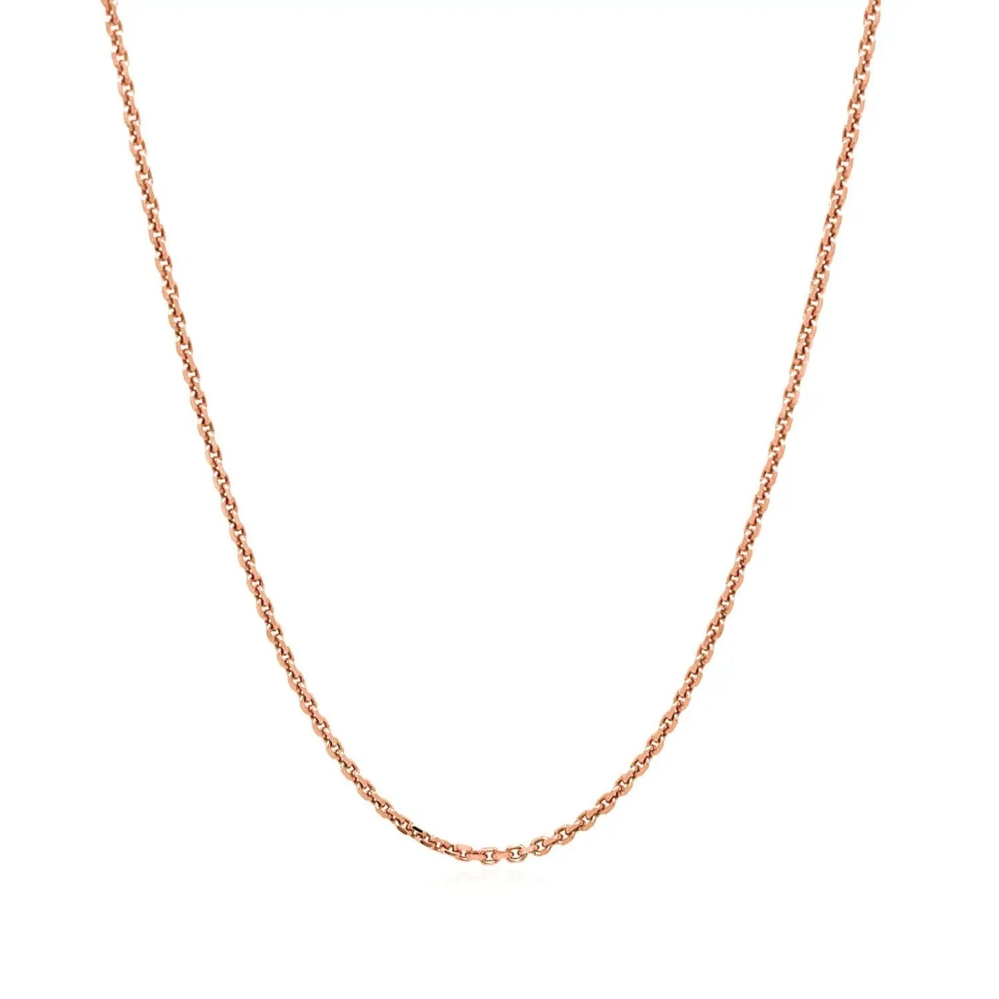 14k rose gold diamond-cut cable link chain necklace 1.3mm by Bids.com on Tampa Home & Garden Store