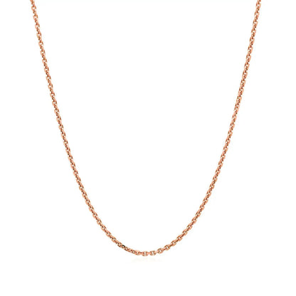14k rose gold diamond-cut cable link chain necklace 1.3mm by Bids.com on Tampa Home & Garden Store