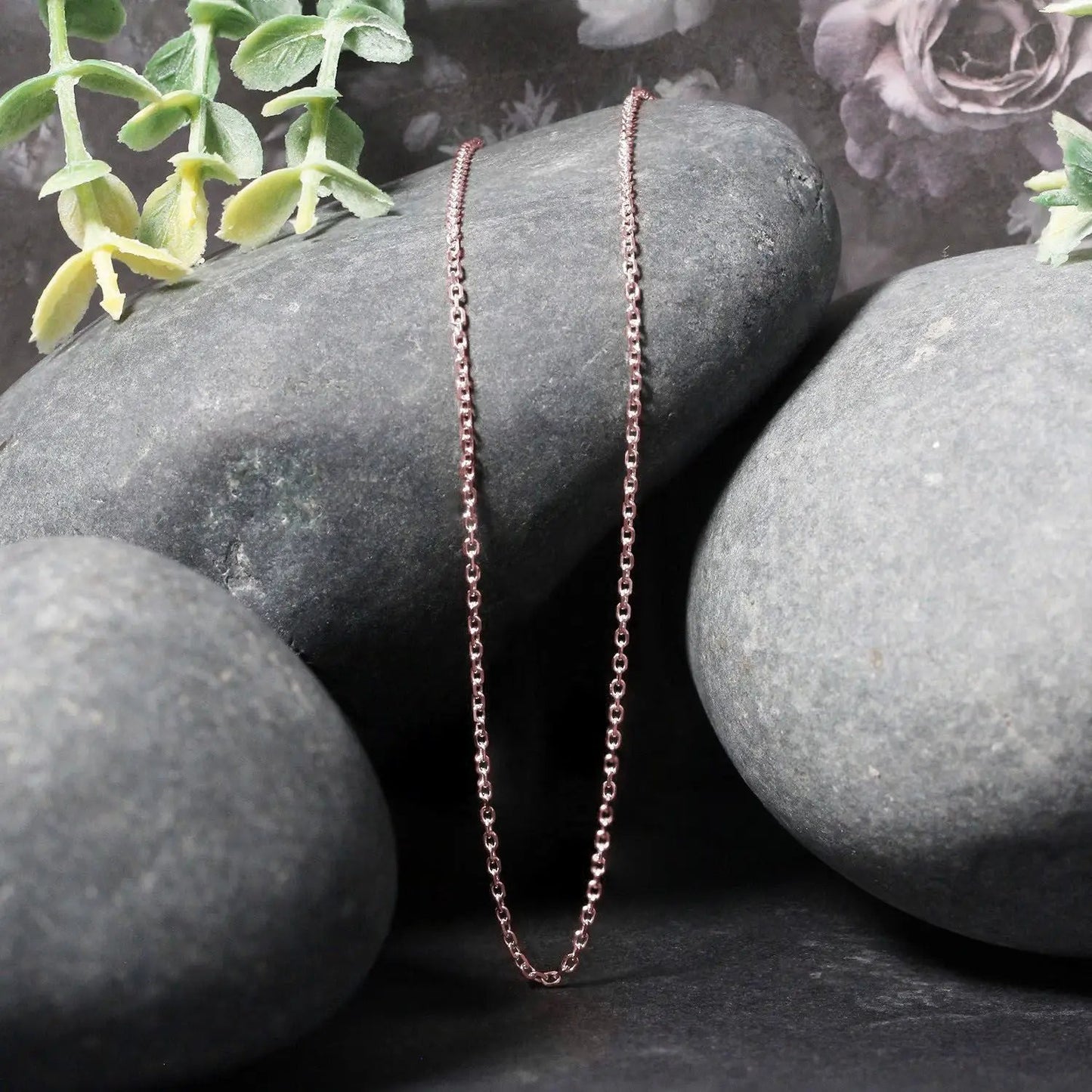 14k rose gold diamond-cut cable link chain necklace 1.3mm Bids.com on Tampa Home & Garden Store