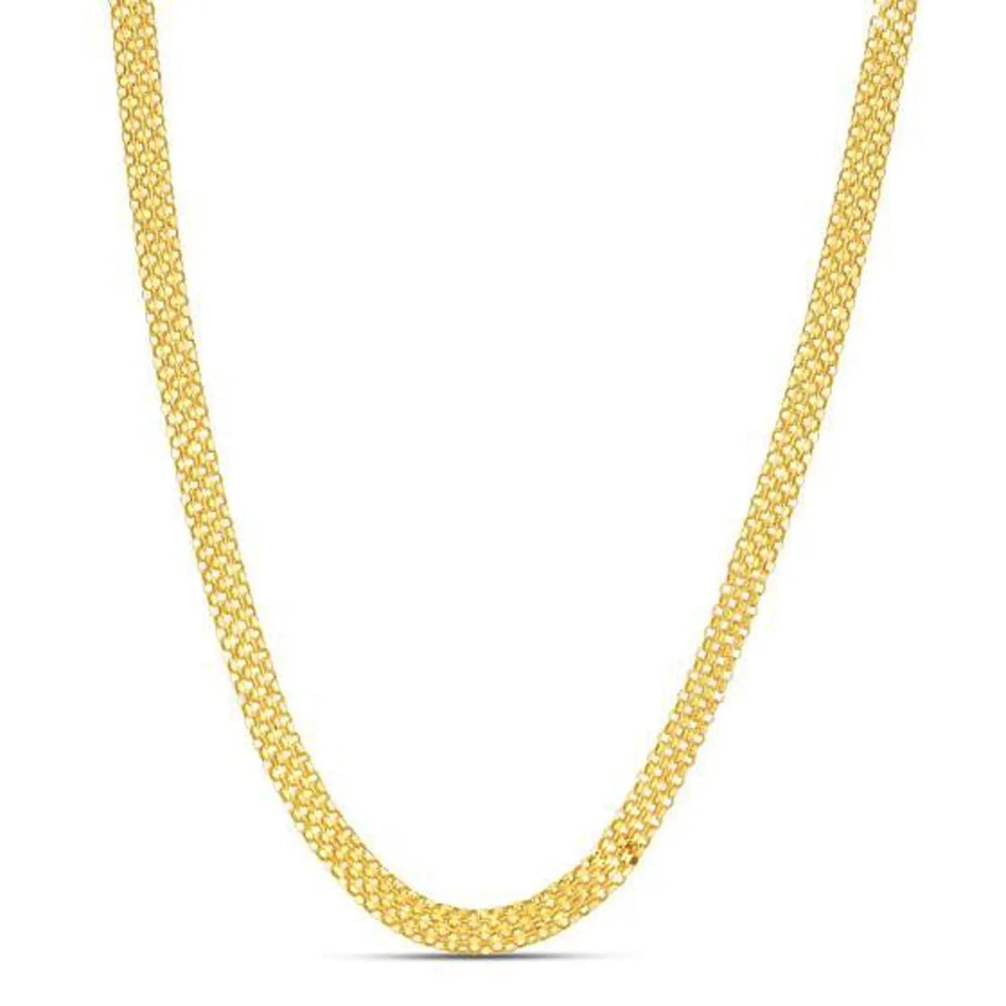 14k Yellow Gold Bismark Chain Necklace 4.70 mm polished links on Tampa Home & Garden Store