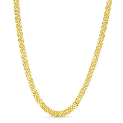 14k Yellow Gold Bismark Chain Necklace 4.70 mm polished links on Tampa Home & Garden Store