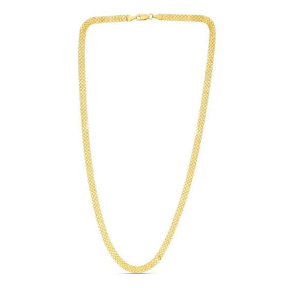 14k yellow gold Bismark chain necklace 4.70 mm width with polished links on Tampa Home & Garden Store