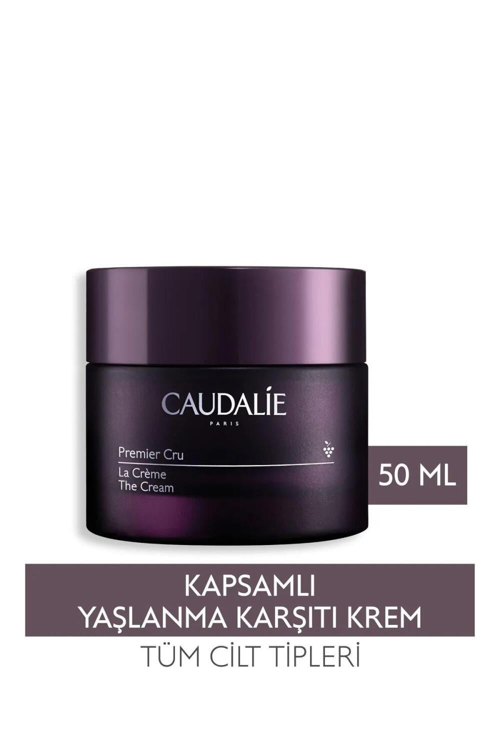 Caudalie Premier Cru The Cream face cream jar, purple 50 ml luxury anti-aging moisturizer on Tampa Home & Garden Store