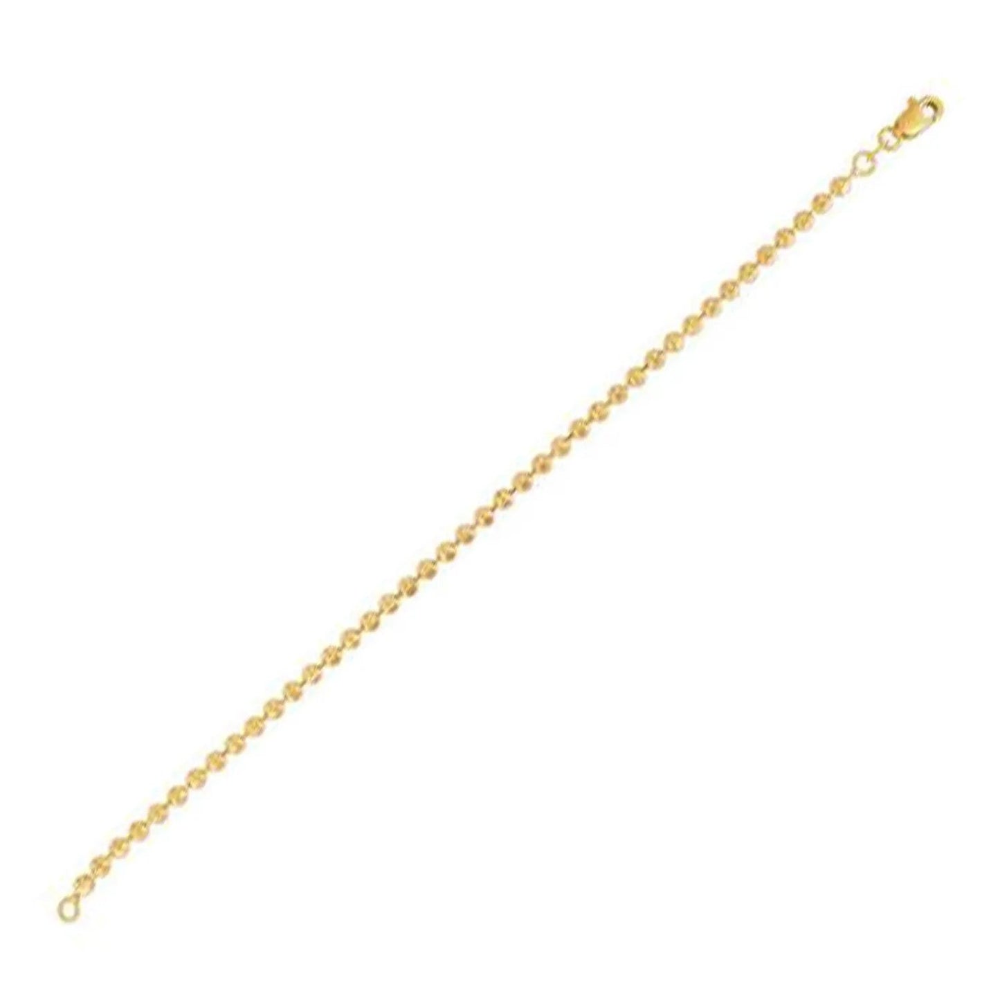 Moon Cut Bead Chain Necklace 14k yellow gold 3.00 mm Bids.com on Tampa Home & Garden Store