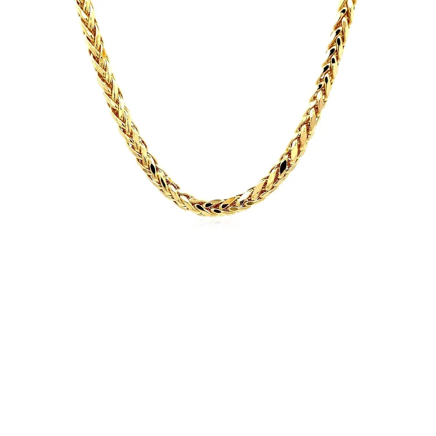 Franco chain necklace 4.1mm 14k yellow gold diamond-cut by Bids.com on Tampa Home & Garden Store