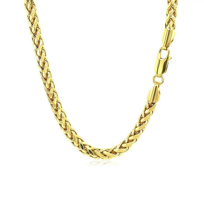 4.1mm 14k yellow gold diamond-cut round Franco chain necklace on Tampa Home & Garden Store