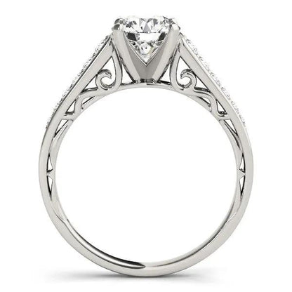 Diamond engagement ring 14k white gold cathedral design with center diamond 1 1/4 cttw Bids.com on Tampa Home & Garden Store