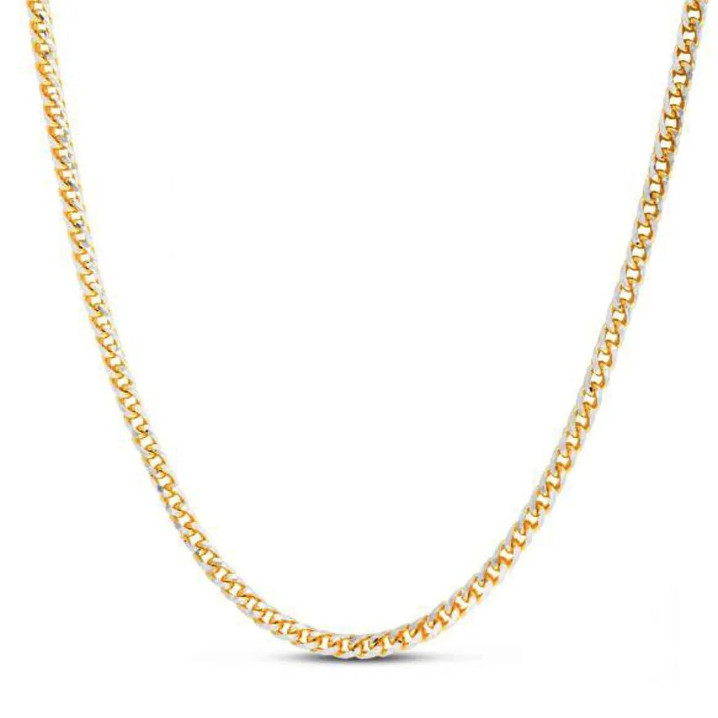 14k Yellow Gold Round Pave Franco Chain Necklace 4.00 mm Bids.com on Tampa Home & Garden Store