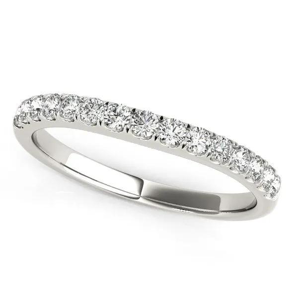Diamond wedding band 14k white gold pave-set diamonds, 1/4 cttw, by Bids.com on Tampa Home & Garden Store