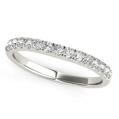 Diamond wedding band 14k white gold pave-set diamonds, 1/4 cttw, by Bids.com on Tampa Home & Garden Store