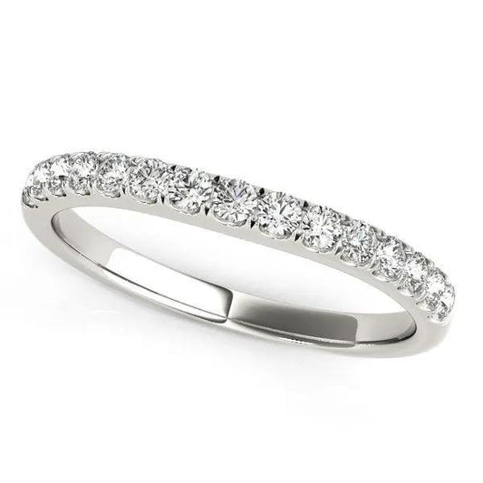 Diamond wedding band 14k white gold pave-set diamonds, 1/4 cttw, by Bids.com on Tampa Home & Garden Store