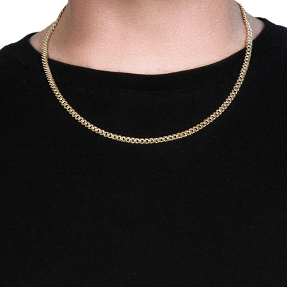 10k yellow gold Miami Cuban semi solid chain necklace, 4.5mm on Tampa Home & Garden Store