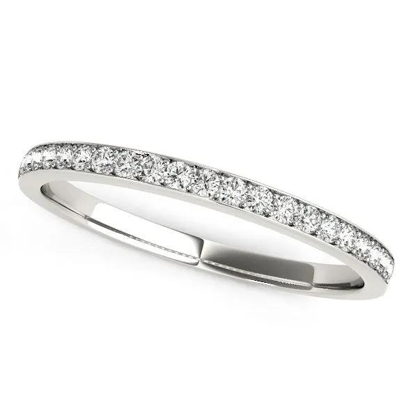 14k white gold prong setting round diamonds wedding band 1/5 cttw on Tampa Home & Garden Store