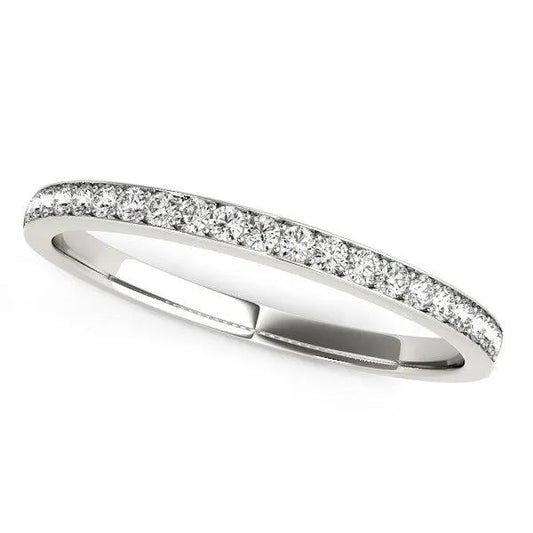 14k white gold prong setting round diamonds wedding band 1/5 cttw on Tampa Home & Garden Store