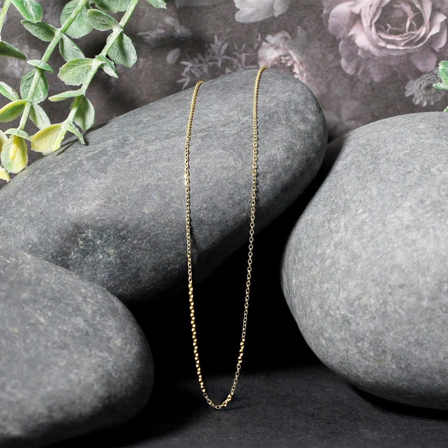 10k yellow gold diamond-cut cable link chain necklace 0.87 mm, delicate Bids.com jewelry on Tampa Home & Garden Store