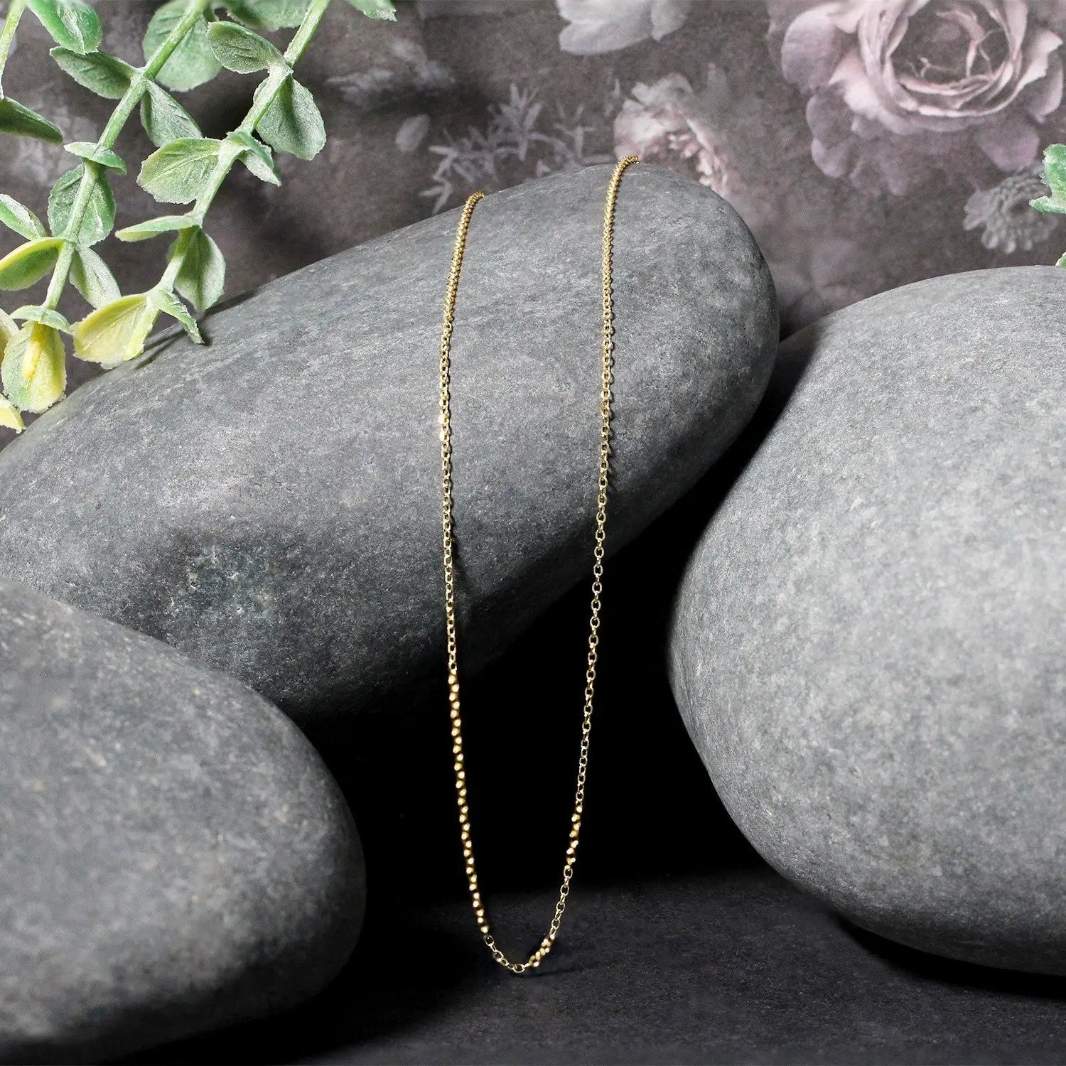 10k yellow gold diamond-cut cable link chain necklace 0.87 mm, delicate Bids.com jewelry on Tampa Home & Garden Store