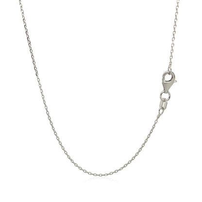 18k white gold diamond-cut cable link necklace 0.75mm Bids.com on Tampa Home & Garden Store