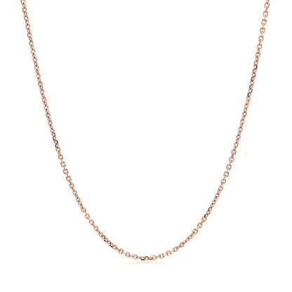 18k rose gold diamond-cut cable link necklace, 1.10 mm, Bids.com on Tampa Home & Garden Store