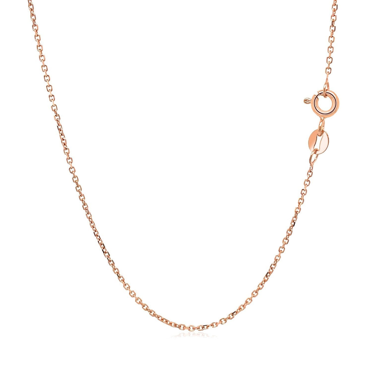 18k rose gold diamond-cut cable link necklace 1.10 mm by Bids.com on Tampa Home & Garden Store